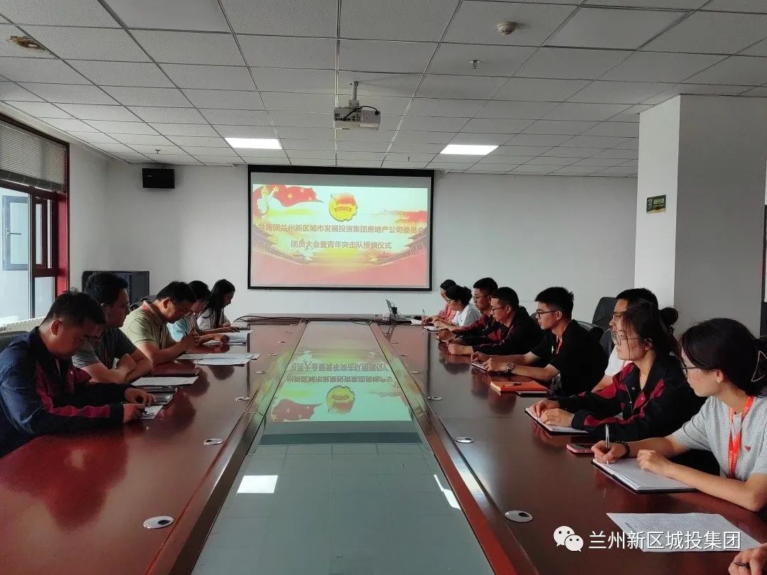 房地产公司团支部举行团员大会暨青年突击队建设授旗仪式-兰州新区AB娱乐集团门户网站