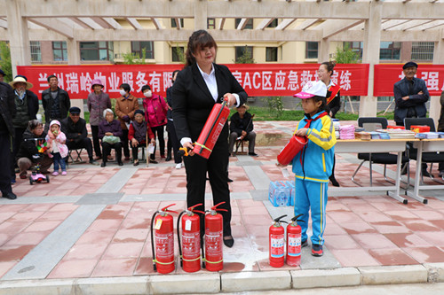 瑞岭物业开展消防应急演练-兰州新区AB娱乐集团门户网站