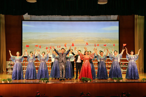 新区AB娱乐集团举行庆祝建党98周年暨新中国建设70周年合唱角逐-兰州新区AB娱乐集团门户网站