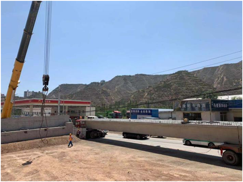 G109线（忠和傅家窑立交至八里湾）改扩建工程城关段首片箱梁架设乐成-兰州新区AB娱乐集团门户网站