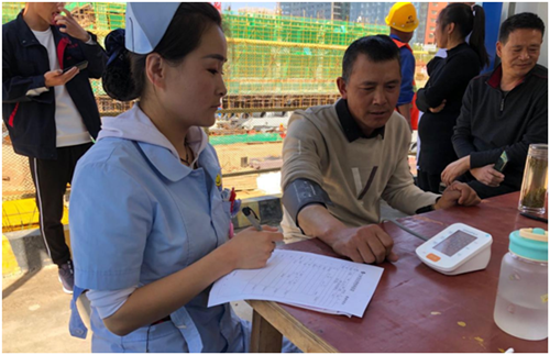 兰州新区瑞玲商务中心项目开展农民工康健体检活动-兰州新区AB娱乐集团门户网站