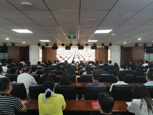 新区AB娱乐集团党委组织寓目庆祝中国共产党建设100周年大会-兰州新区AB娱乐集团门户网站